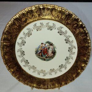 Decorative Plate, Atlas Fine China Warranted 22 Karat Gold Plate 7 1/4 in #113